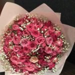 75 Pink Roses Bunch